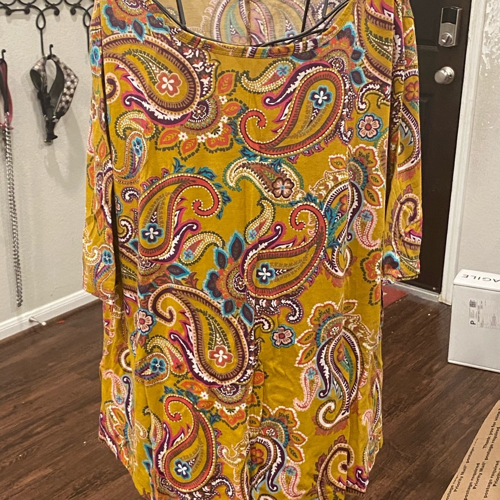 NWOT Terra & Sky 3/4 Sleeve Tunic T-Shirt